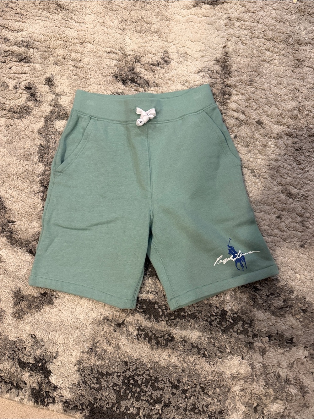 Ralph Lauren Kids Shorts in Seafoam Green with White Drawstring